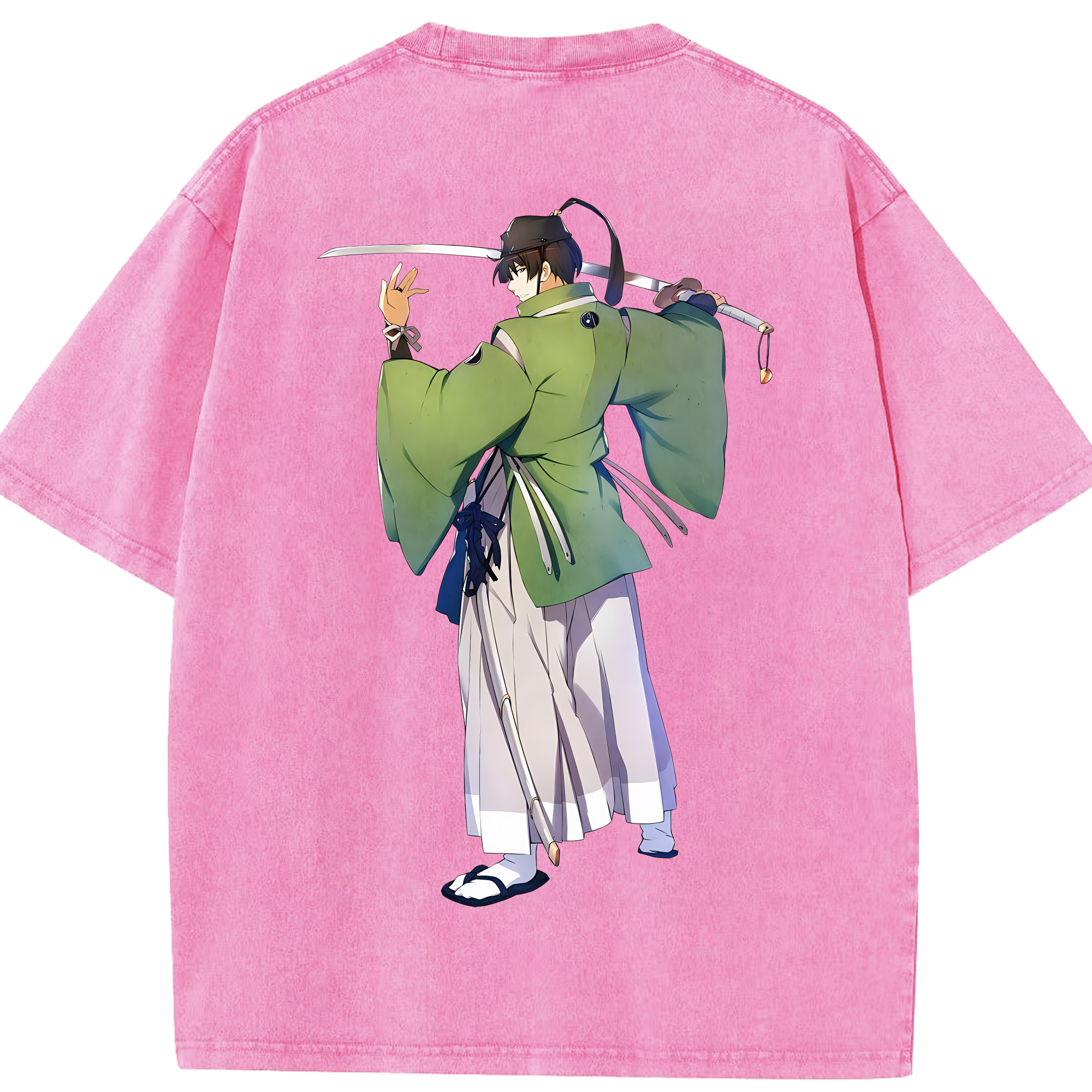 （画像用） 刀剣乱舞 Touken Ranbu 綿100% ヴィンテージ風 半袖Tシャツ（背面プリント）